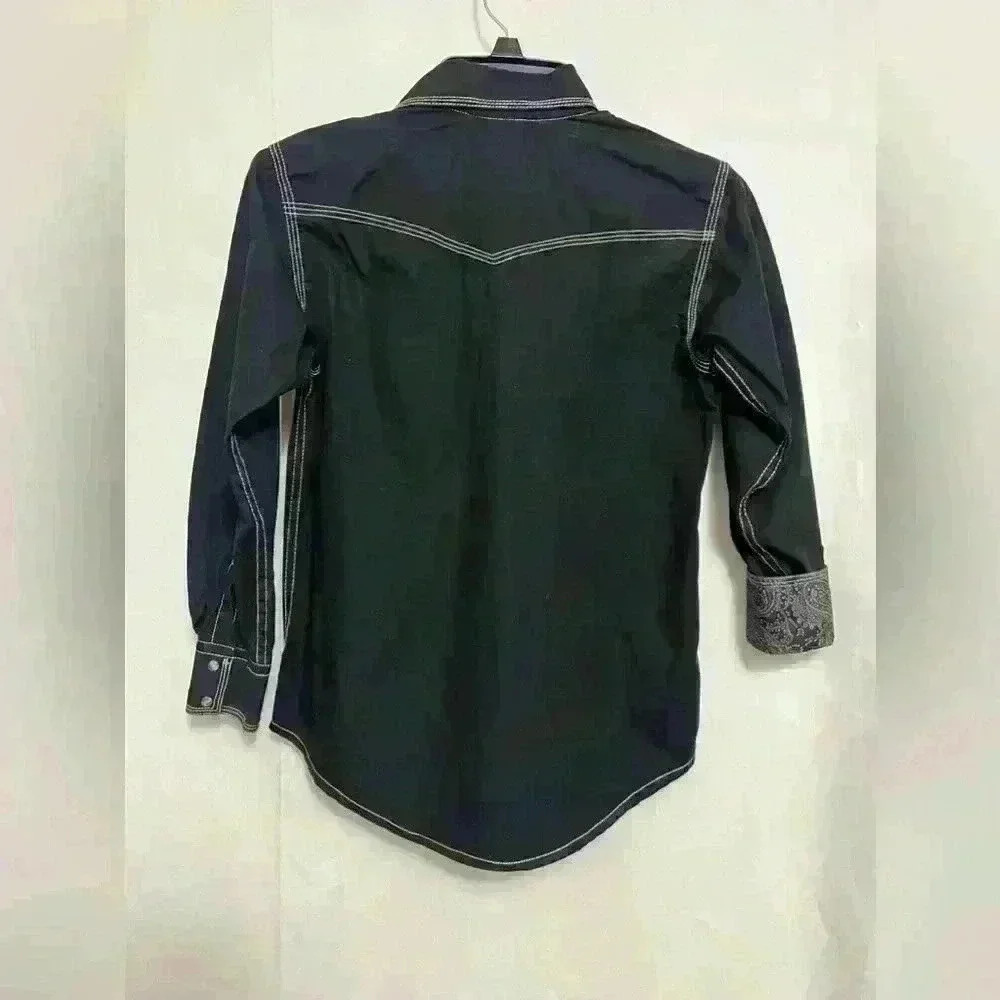 Cowboy Legend Boys Button Down Shirt, long Sleeves Size Large A0038 - Picture 6 of 6